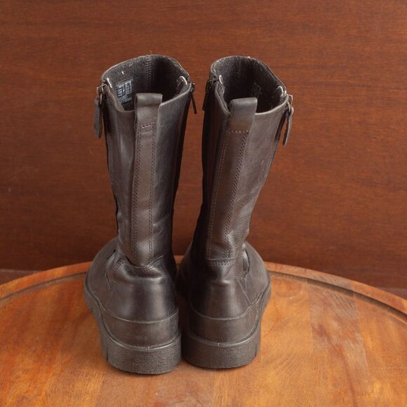 ECCO Bella Leather Double Zip Comfort Lightweight Boots Womens EU SZ 38 US 7 BLK - Picture 4 of 10